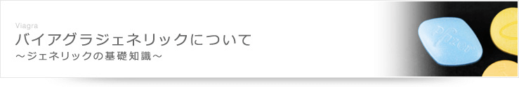 バイアグラジェネリックについて ～ジェネリックの基礎知識～